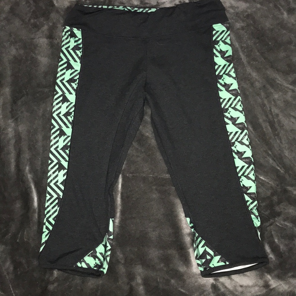 Hurley Nike Drifit Sz M leggings, gray & mint